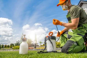 preparing weed control fertilization spray equipment