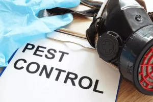 pest control written on the white paper