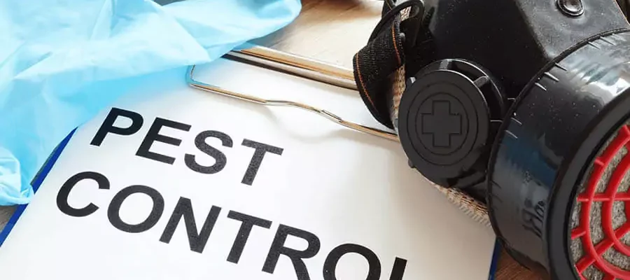 pest control written on the white paper